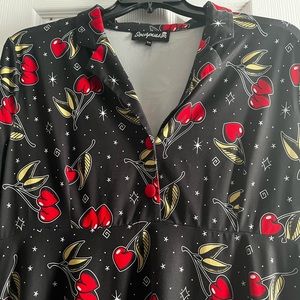 Sourpuss Rosie Dress in Cherry Print